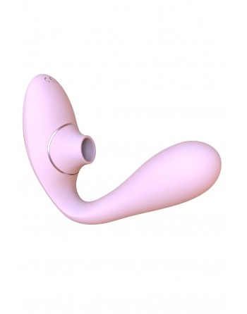 2 en 1 stimulateur de clitoris par succion et vibromasseur point G USB violet flexible rose DINA - WS-NV017PNK